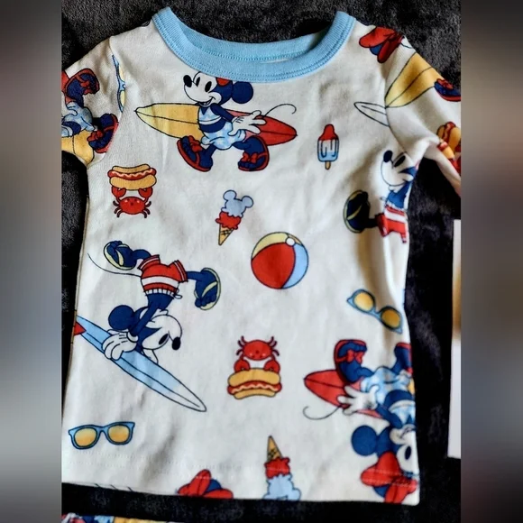 Disney Mickey & Minnie mouse Summer Toddler boy girl 2 piece Pajama Set, 2t 3t 4 - Picture 3 of 6